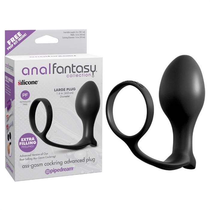 Anal Fantasy Ass Gasm Large Cock Ring Plug WW INC