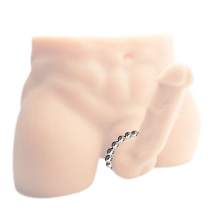 Master Series Stainless Steel Beaded Cock Ring 1.75"