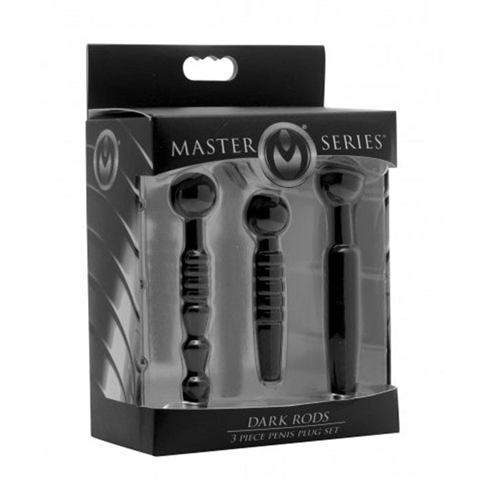 Master Series Dark Rods 3 Piece Silicone Penis Plugs