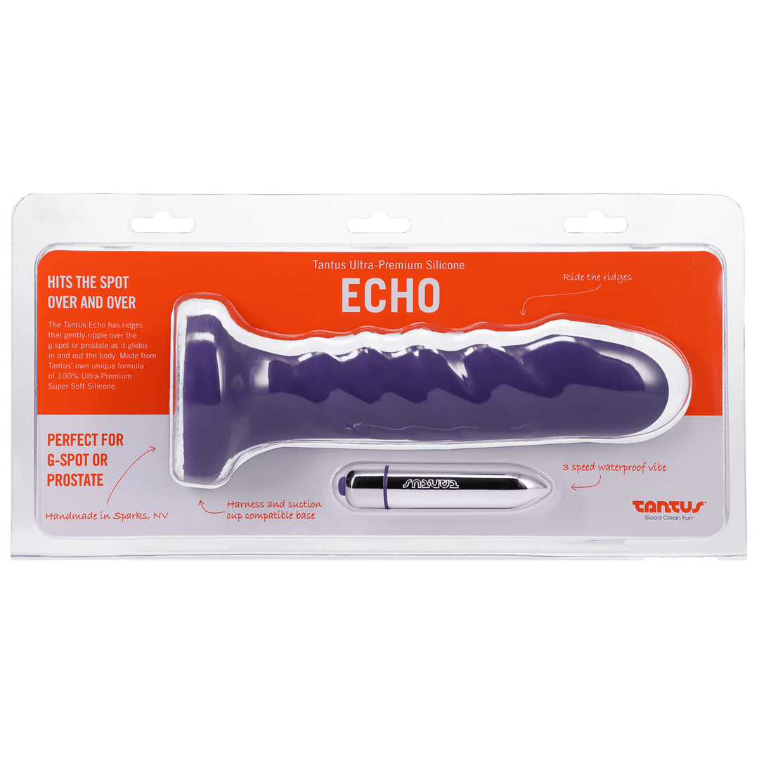 Tantus Silicone Echo Silicone Vibrator Midnight Purple