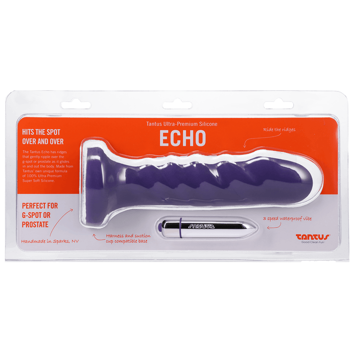 Tantus Silicone Echo Silicone Vibrator Midnight Purple