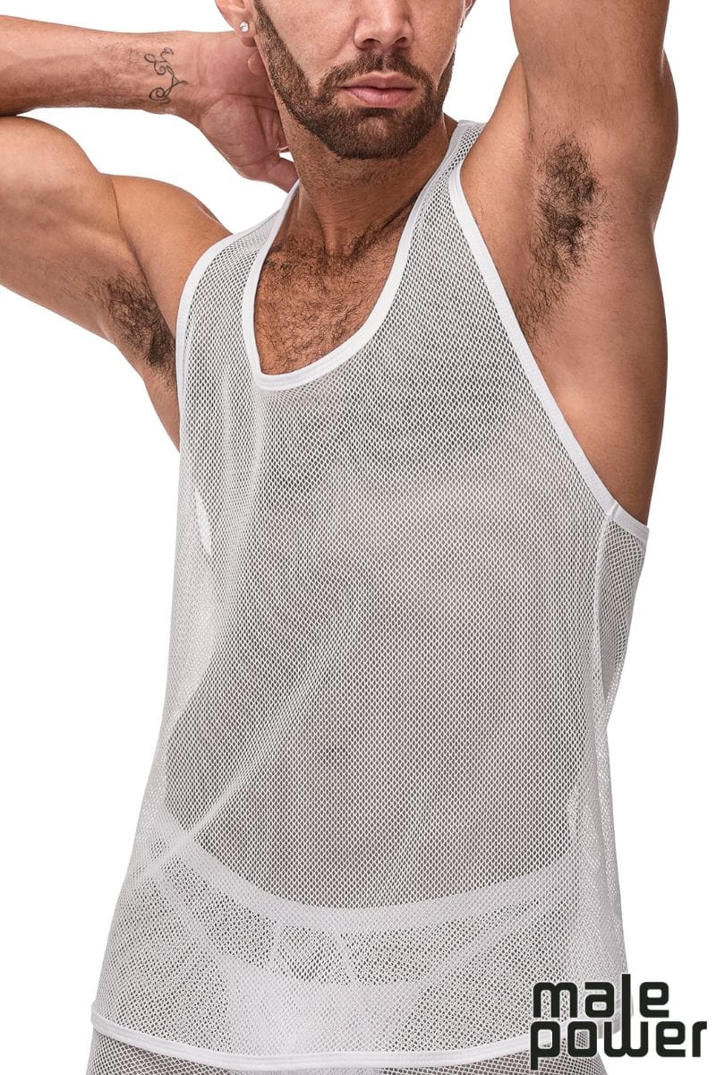 Male Power Stretch Net Tank Top