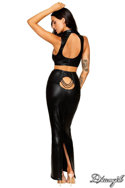 Dreamgirl Faux Leather 2PC