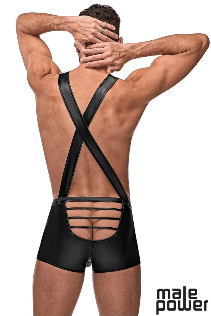 Male Power Cage Matte Suspender Short