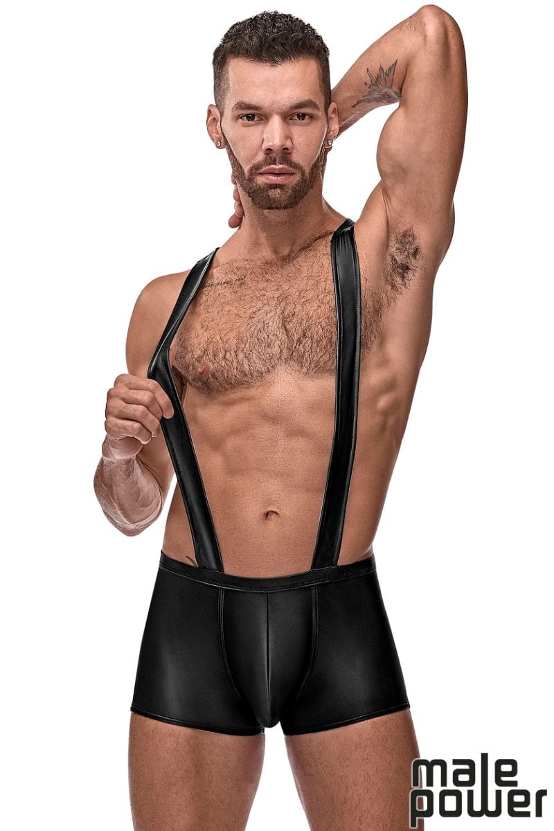 Male Power Cage Matte Suspender Short