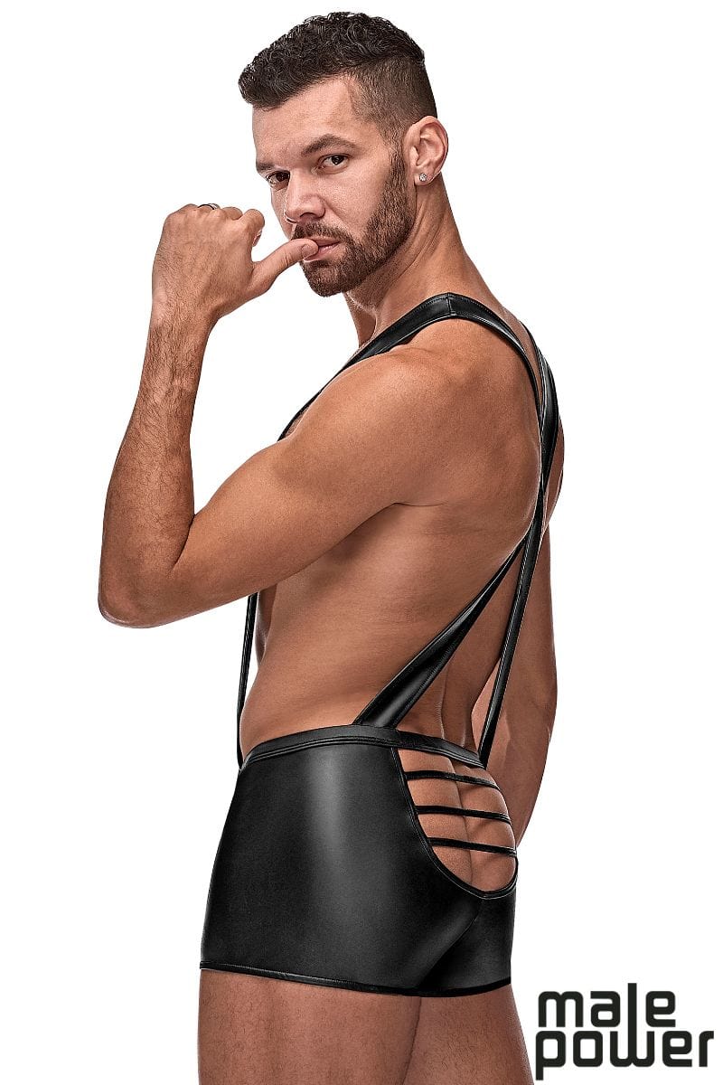 Male Power Cage Matte Suspender Short