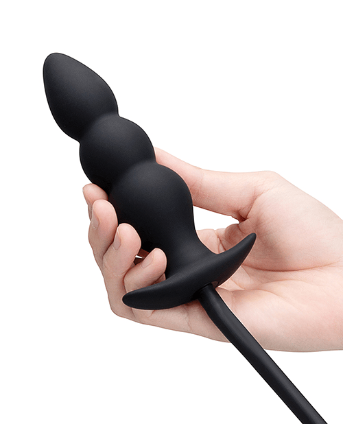 B-Vibe Beaded Inflatable Anal Plug with Hand Pump