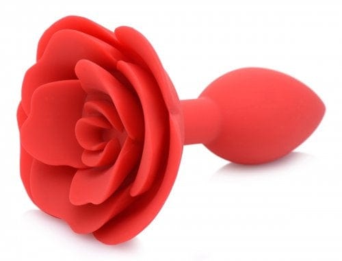 XR Brands Master Series Booty Bloom Silicone Rose Anal Plug - Medium