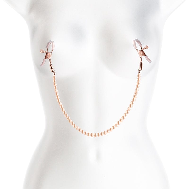 NS Novelties Pearl Nipple Clamps - Rose Gold