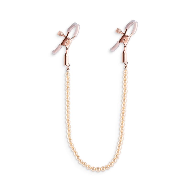 NS Novelties Pearl Nipple Clamps - Rose Gold