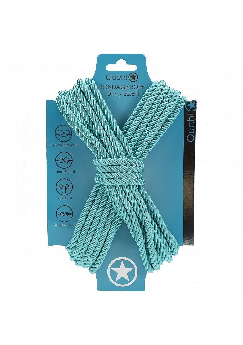 Ouch! Nylon Bondage Rope - Blue