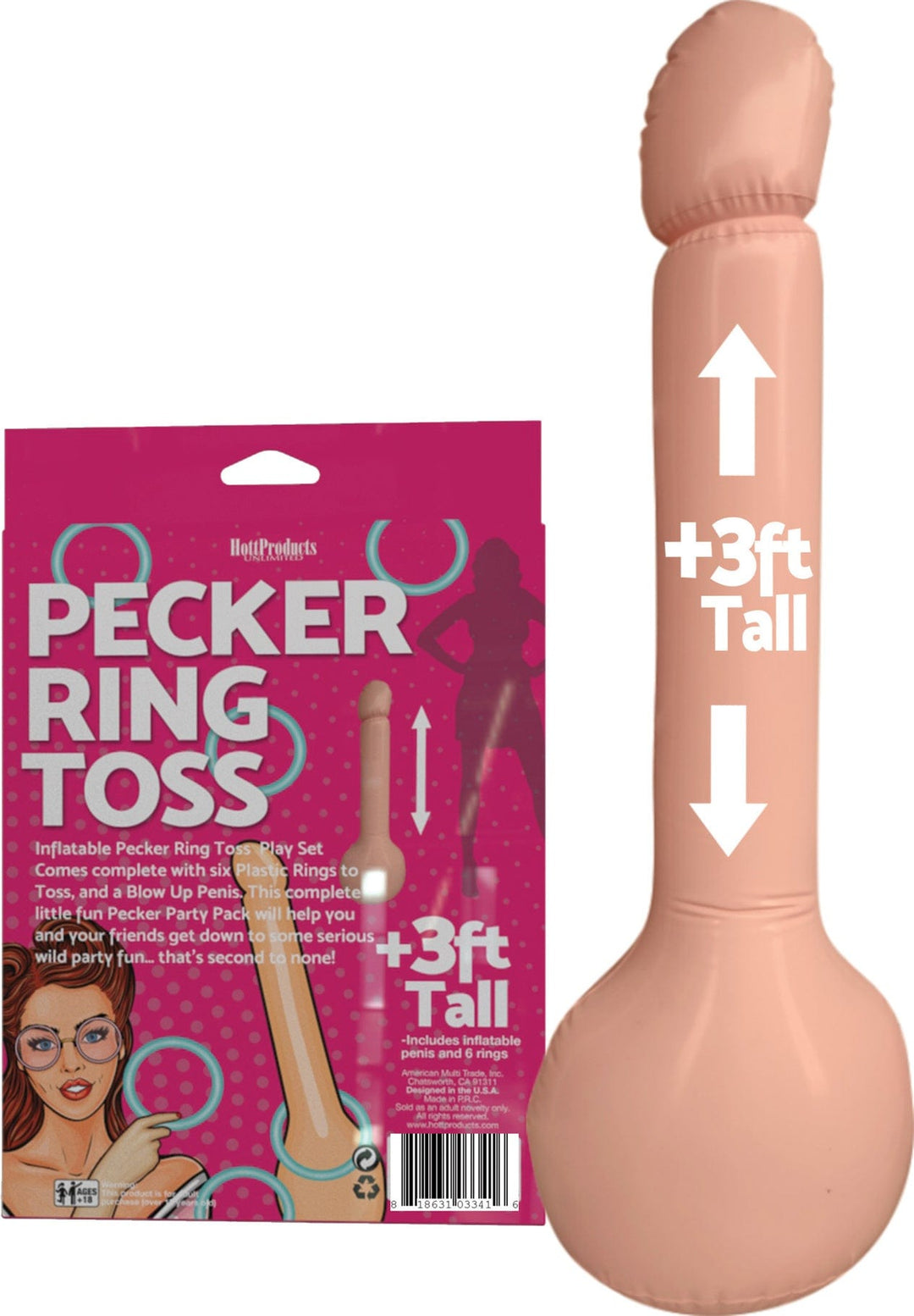 Hott Products - Inflatable Pecker Party Ring Toss