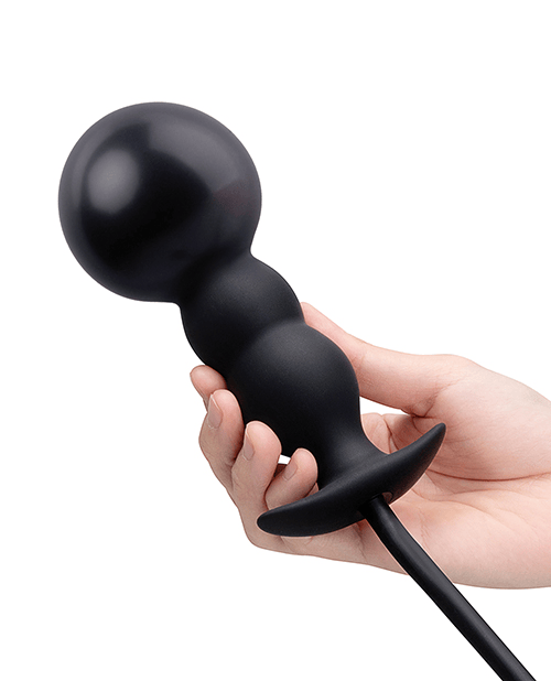 B-Vibe Beaded Inflatable Anal Plug with Hand Pump