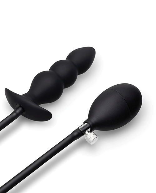 B-Vibe Beaded Inflatable Anal Plug with Hand Pump