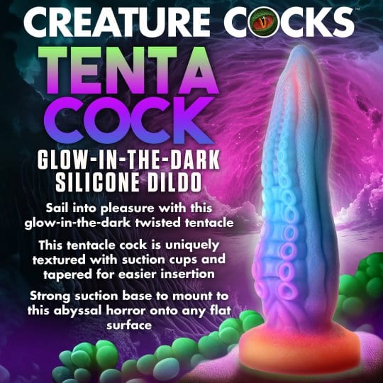 UV Glow Tentacle Fantasy Dildo