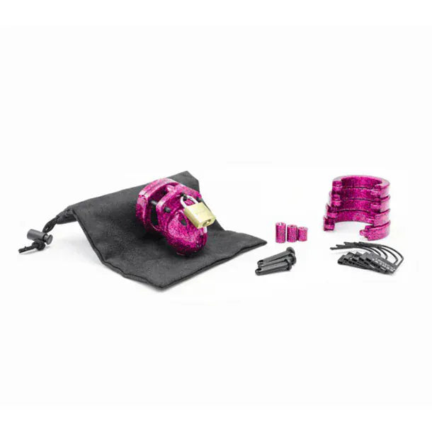 CB-X Mini-Me Cock Cage Chastity Kit – Pink Glitter