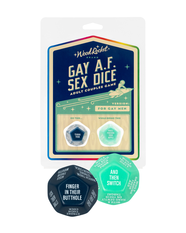 Wood Rocket Gay A.F. Sex Dice For Lesbians & Gay Men