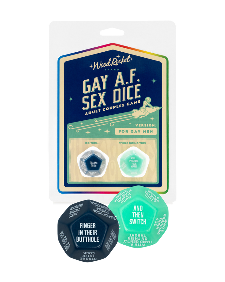 Wood Rocket Gay A.F. Sex Dice For Lesbians & Gay Men