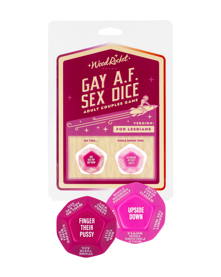 Wood Rocket Gay A.F. Sex Dice For Lesbians & Gay Men