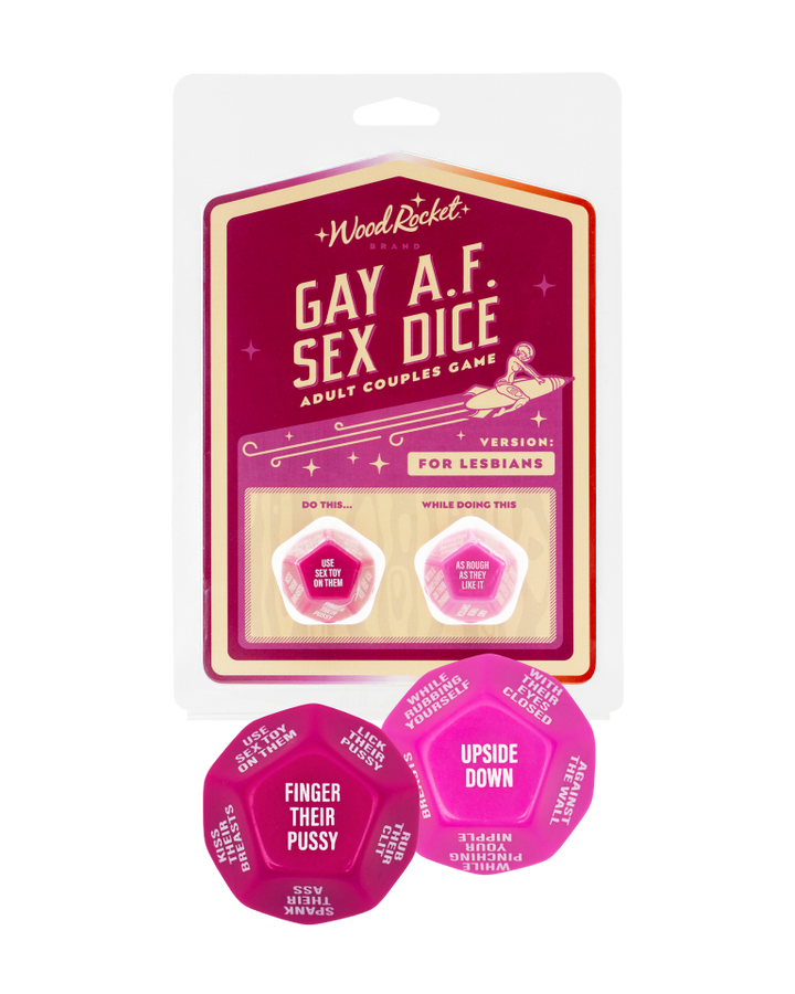 Wood Rocket Gay A.F. Sex Dice For Lesbians & Gay Men