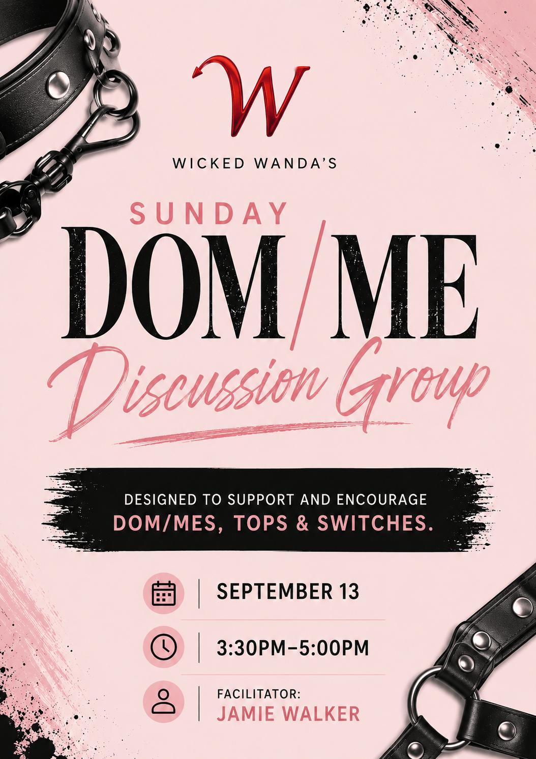 Sunday Dom/me Discussion Group |  September 13, 2026