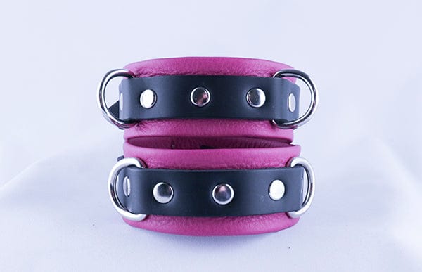 Aslan Nicki Leather Ankle Cuffs	in Pink