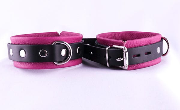 Aslan Nicki Leather Ankle Cuffs	in Pink