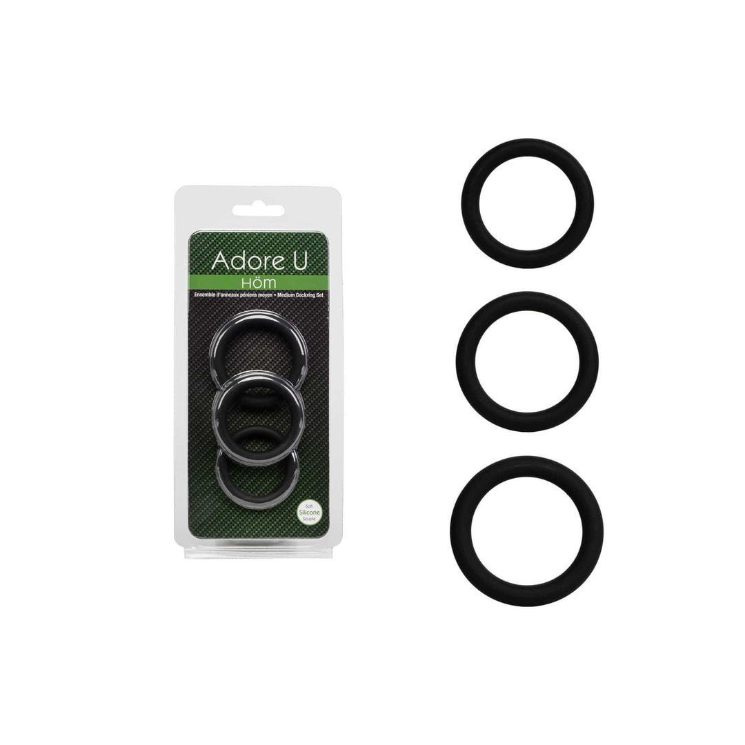 Adore U Höm - Medium Cockring Set - Black