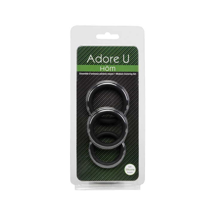 Adore U Höm - Medium Cockring Set - Black