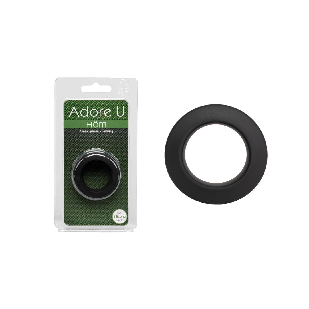 Adore U Höm - 2.9cm Soft Silicone Cockring - Black
