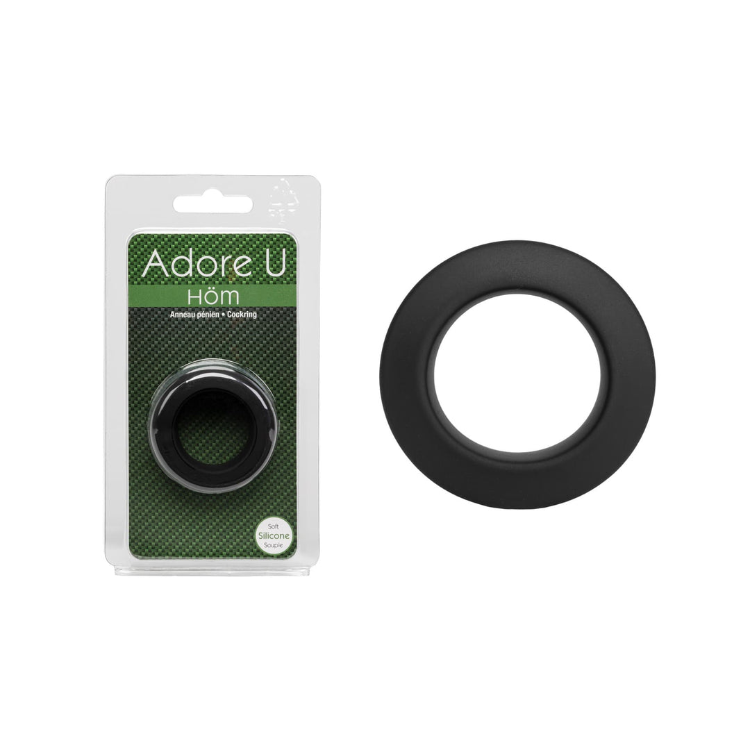 Adore U Höm - 3.5cm Soft Silicone Cockring - Black
