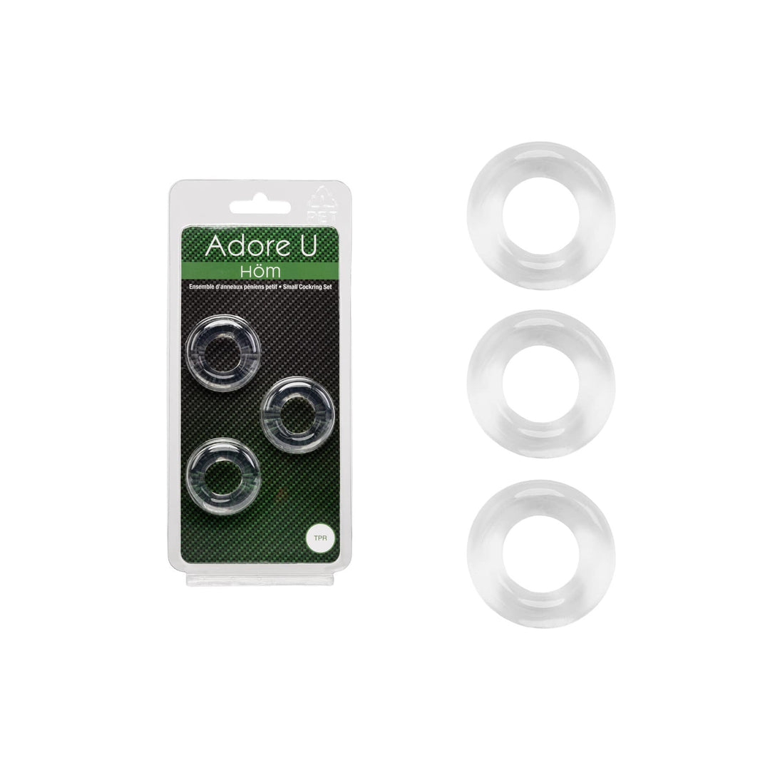 Adore U Höm - Small Cockring Set - Clear