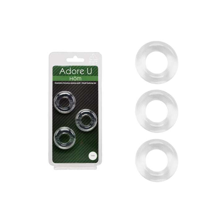 Adore U Höm - Small Cockring Set - Clear