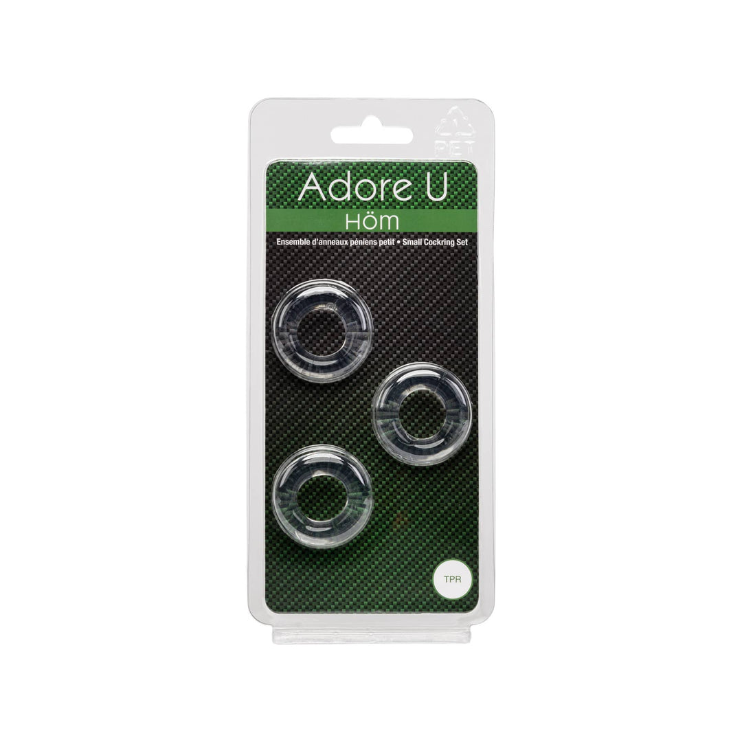 Adore U Höm - Small Cockring Set - Clear