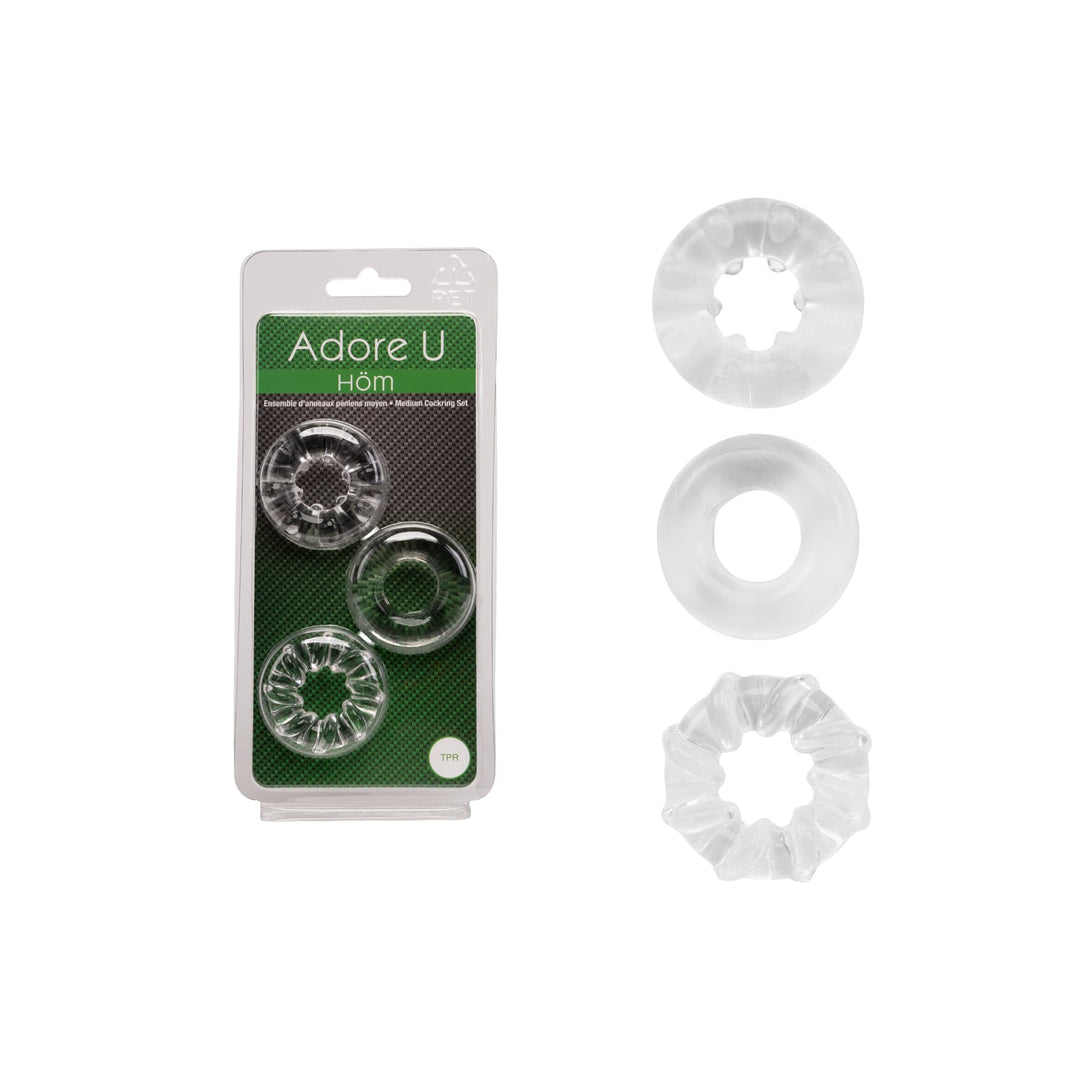 Adore U Höm - Medium Cockring Set - Clear