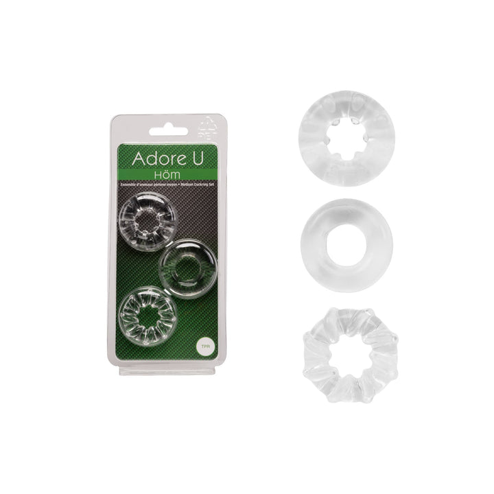 Adore U Höm - Medium Cockring Set - Clear