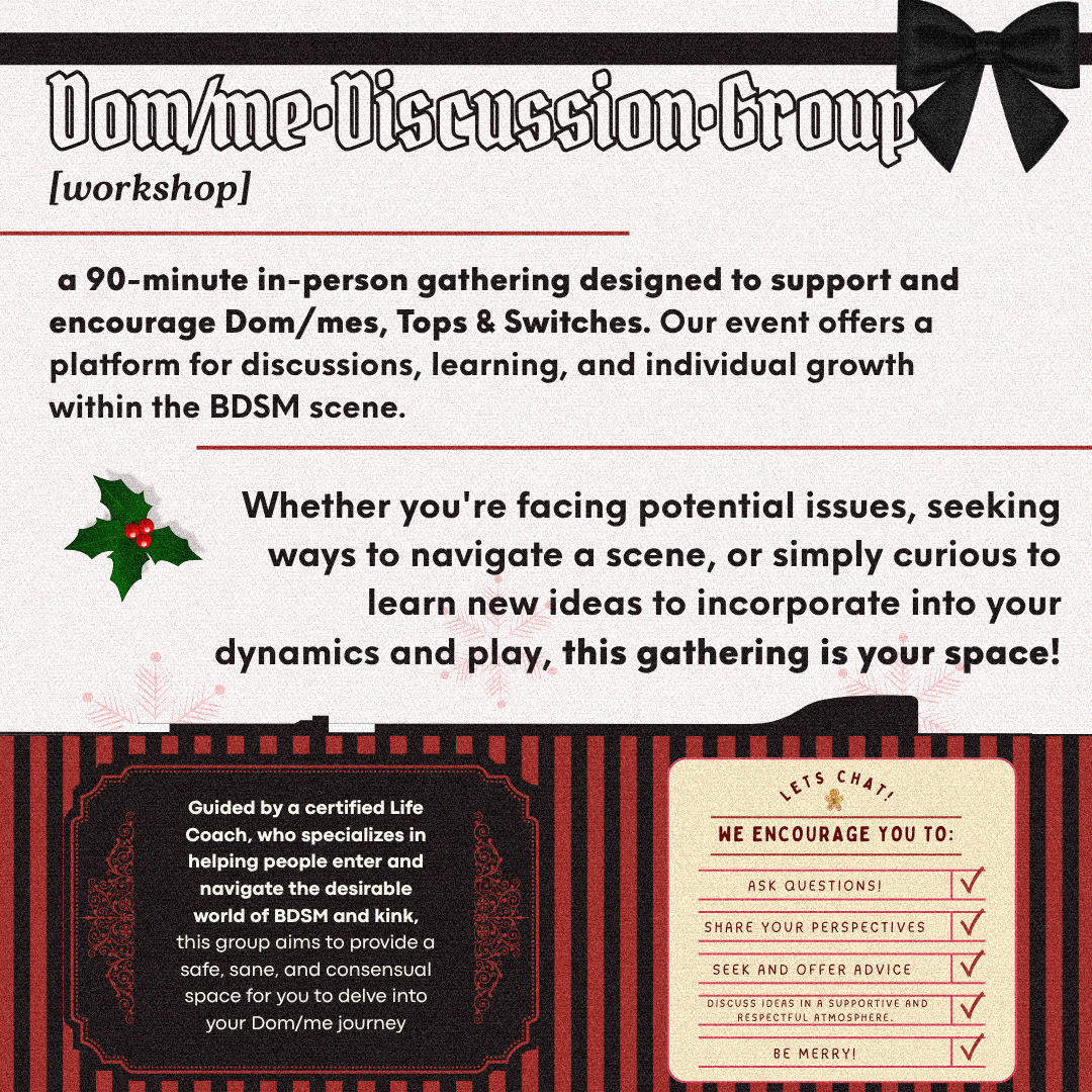 Sunday Dom/me Discussion Group | Dec 7th