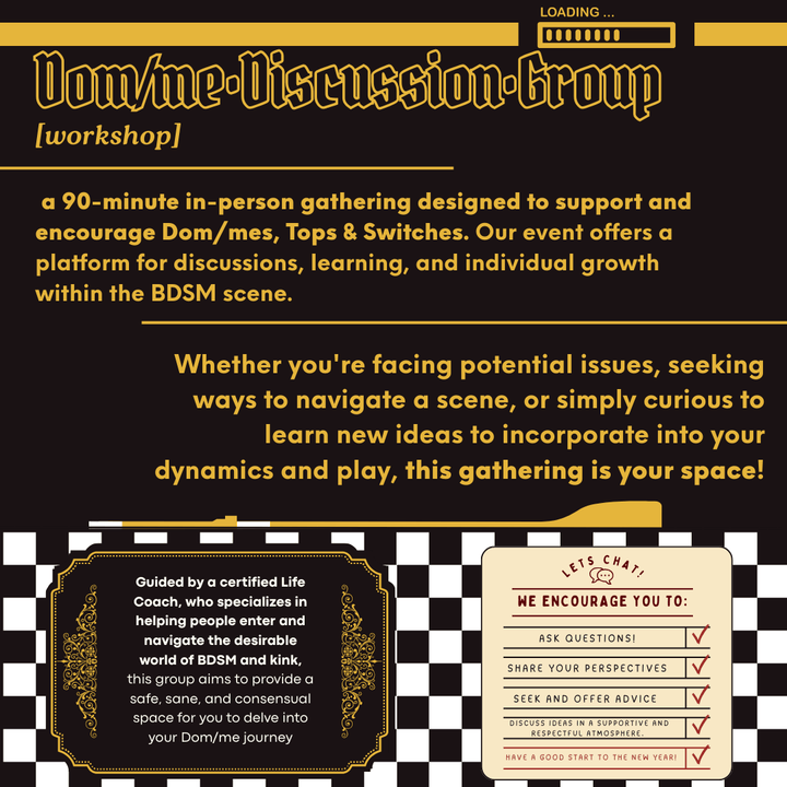 Sunday Dom/me Discussion Group | Jan 11th