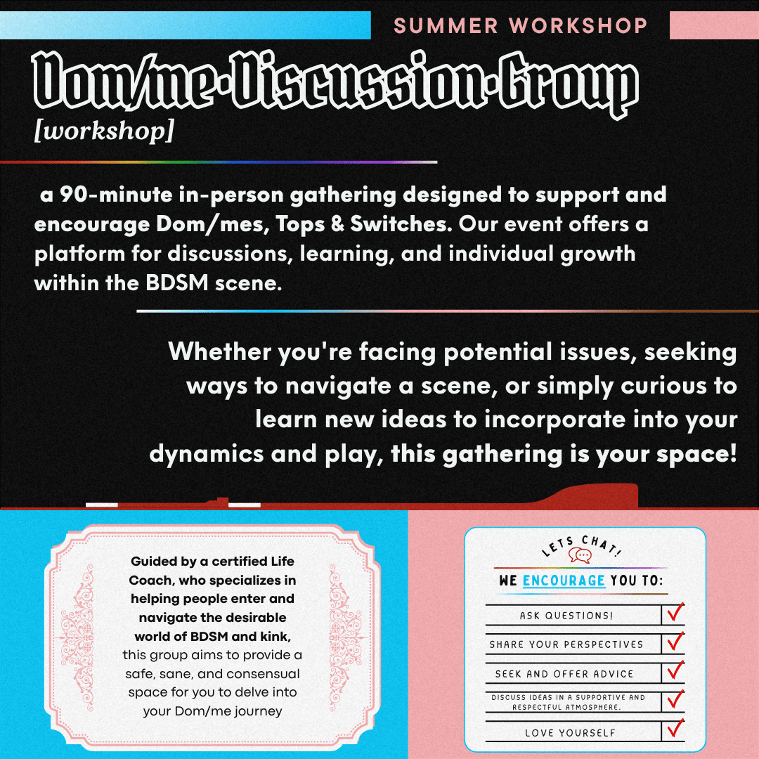 Sunday Dom/me Discussion Group |  August 2nd