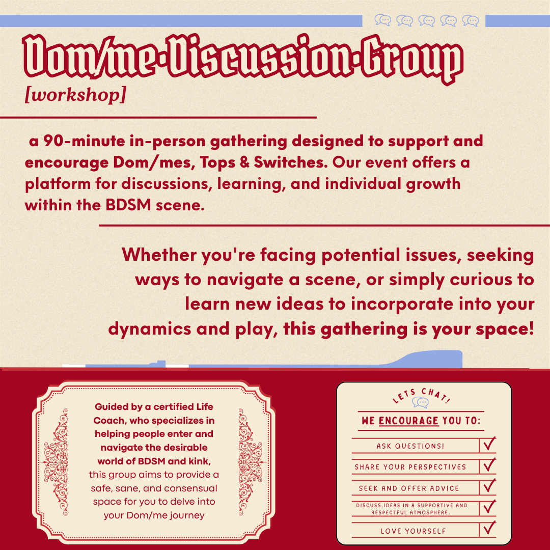Sunday Dom/me Discussion Group | June 7th