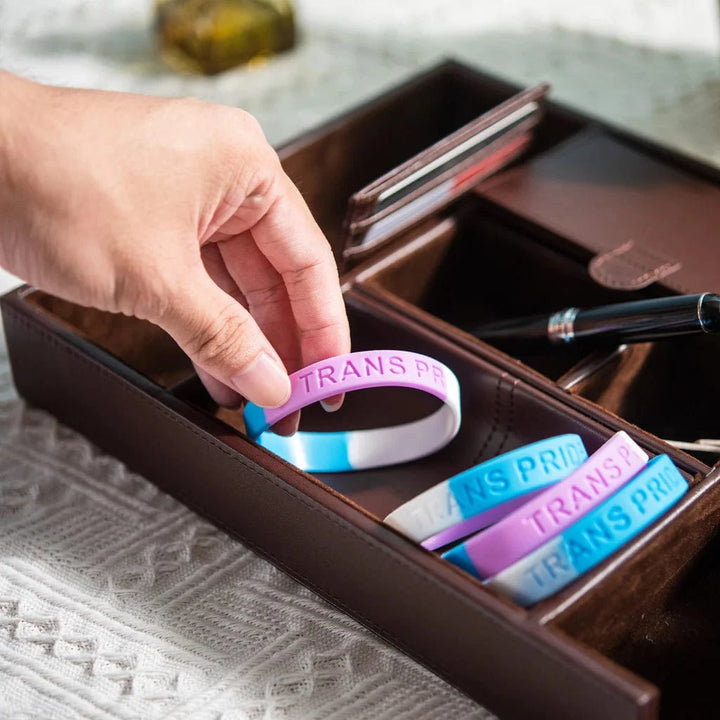 Transgender Flag Silicone Wristbands | TRANS PRIDE