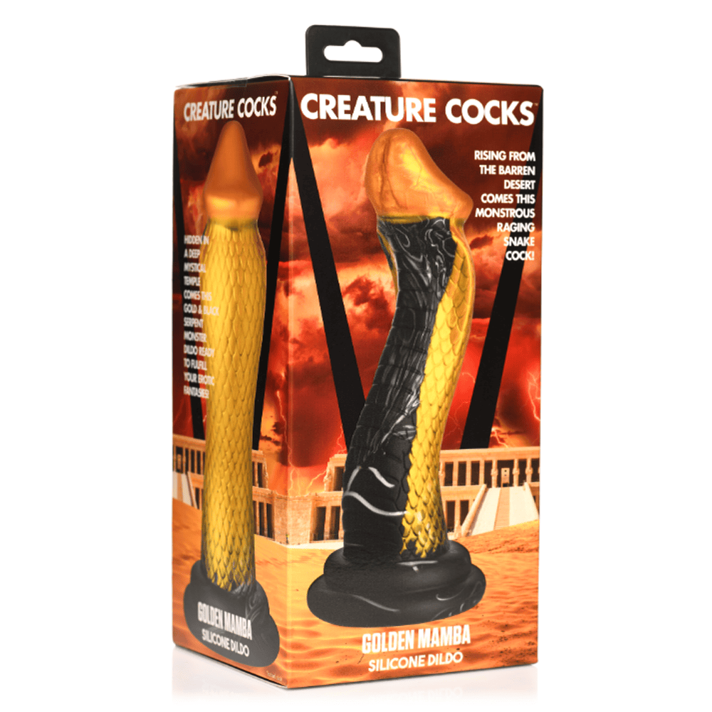 Golden Mamba Snake Silicone Dildo