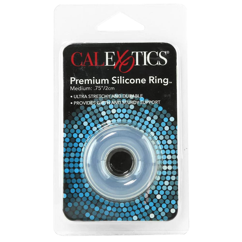 CalExotics Medium Premium Silicone Cock Ring in Clear