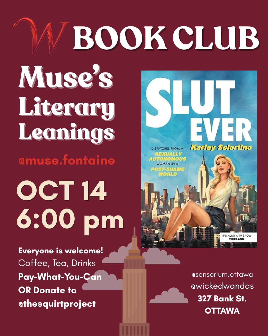 BOOK CLUB with Muse Fontaine: Slutever ~ OCT 14