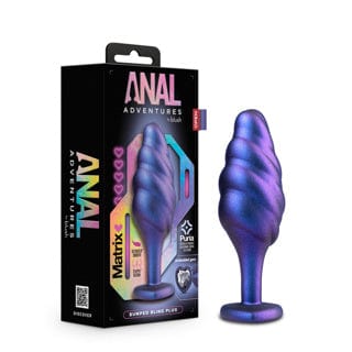 Anal Adventures Bumped Bling Plug in Sapphire