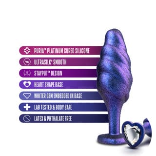 Anal Adventures Bumped Bling Plug in Sapphire