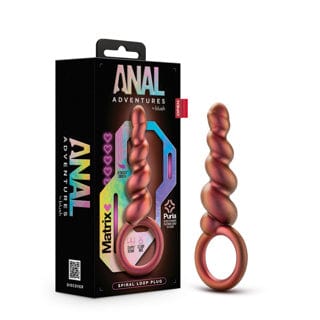 Anal Adventures Matrix Spiral Loop Plug in Copper