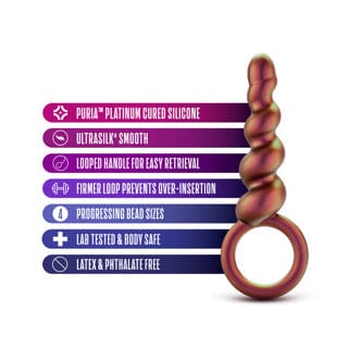 Anal Adventures Matrix Spiral Loop Plug in Copper