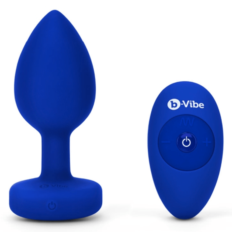 VIBRATING JEWEL PLUG | L/XL | NAVY – WW INC