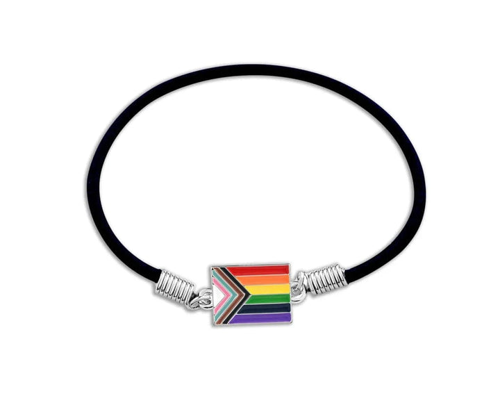 Progress Pride Bracelet | Sterling Silver–Plated Charm